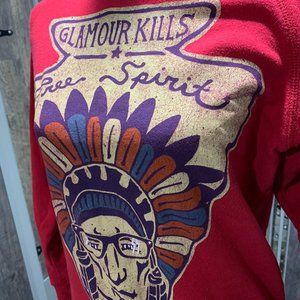 Glamour Kills - Red - Medium sweatshirt fits like a Small - Indian Free Spirit